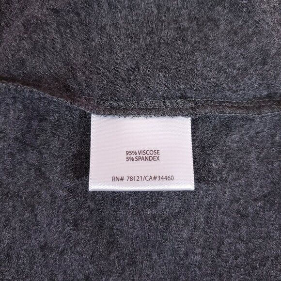 Eileen Fisher Womens Size Medium Ribbed Cowl Neck Tunic Dress 3/4 Sleeve Gray - Picture 12 of 15